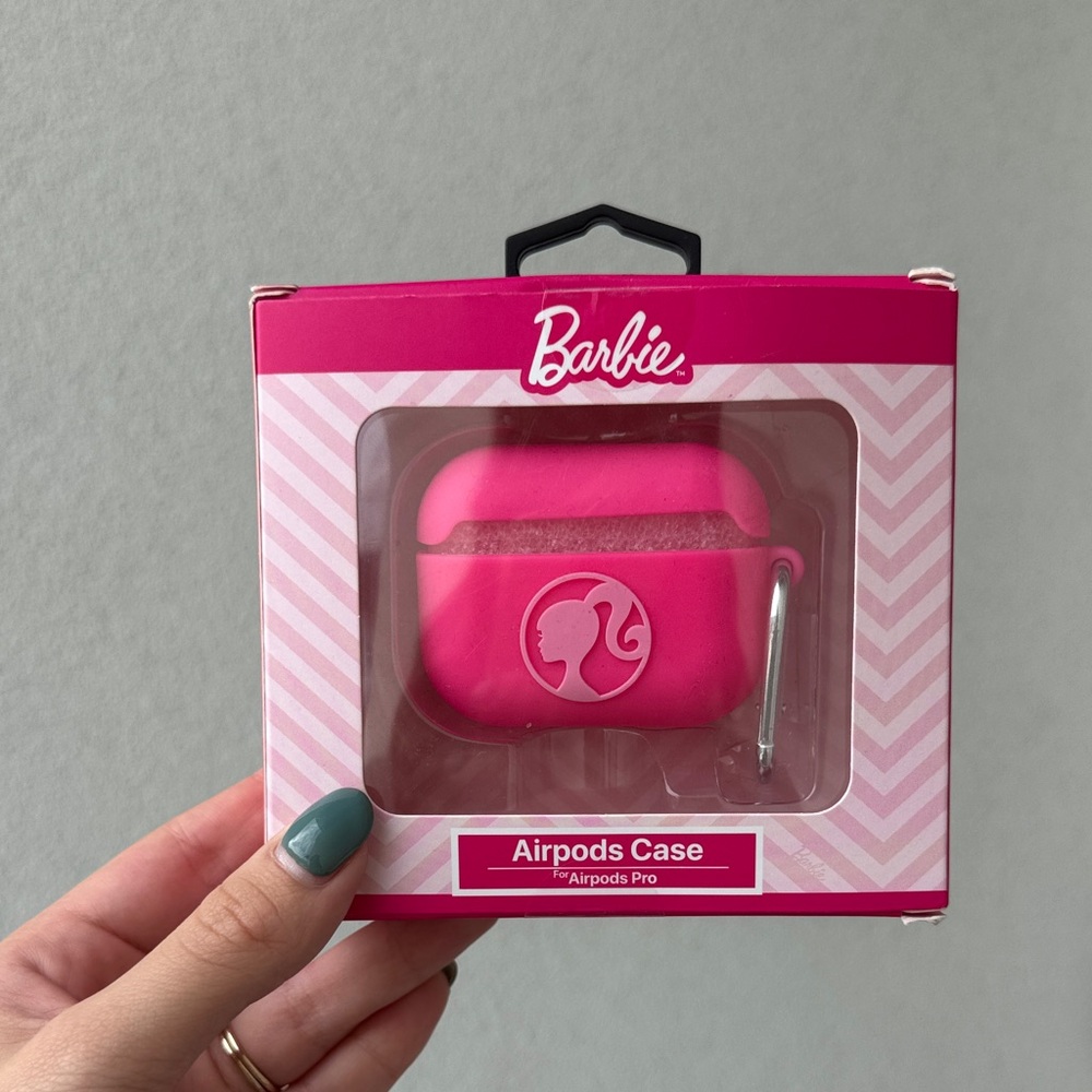 Barbie Pink Silicone AirPods Pro Case with Logo